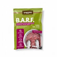 2 kg Yoggies B.A.R.F. Losos, kůň, krůta s probiotiky a kloubní výživou Syrové maso pro psy