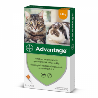 Advantage S.O. kočka a.u.v. do 4kg - oranžová sol 1x0,4ml /pipety/