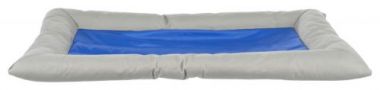 Chladící obdelníkový pelech Cool Dreamer s okrajem šedo/modrý 100x65 cm