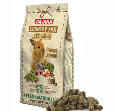 Dajana – COUNTRY MIX EXCLUSIVE, králík junior 1 000 g, krmivo pro králíky