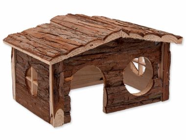 Domek SMALL ANIMAL dřevěný jednopatrový 28,5 x 19,5 x 16,5 cm (1ks)