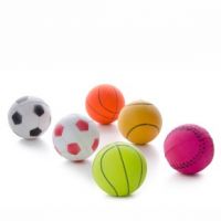 Gumové míčky v síťce mix - 6,3 cm - 6 ks, gumová hračka
