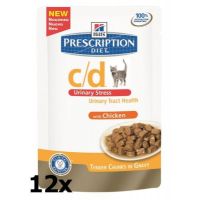 Hill's Prescription Diet Feline C/D kaps. Chicken Urinary Stress 12 x 85 g