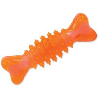 Hračka DOG FANTASY kost gumová oranžová 12 cm (1ks)
