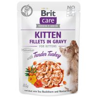 Kapsička BRIT Care Cat Kitten Fillets in Gravy with Tender Turkey 85g