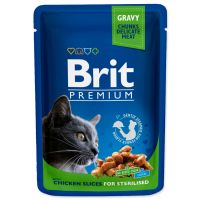Kapsička BRIT Premium Cat Chicken Slices for Sterilised (100g)