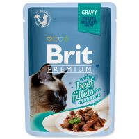 Kapsička BRIT Premium Cat Delicate Fillets in Gravy with Beef (85g)