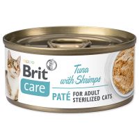 Konzerva BRIT Care Cat Sterilized Tuna Paté with Shrimps 70g