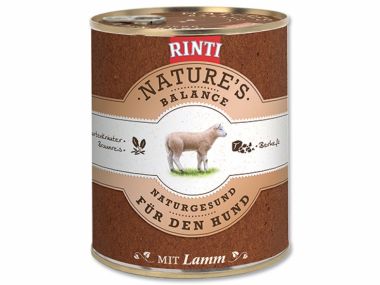 Konzerva RINTI Nature‘s Balance jehně + hnědá rýže + vejce (800g)