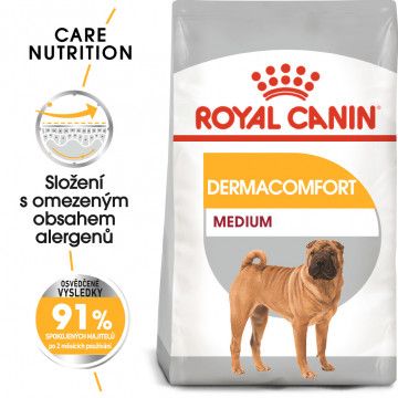 Royal Canin Medium Dermacomfort granule pro střední psy s problémy s kůží 3kg