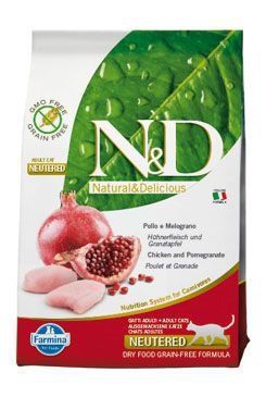 N&D GF CAT Neutered Chicken&Pomegranate 1,5 kg