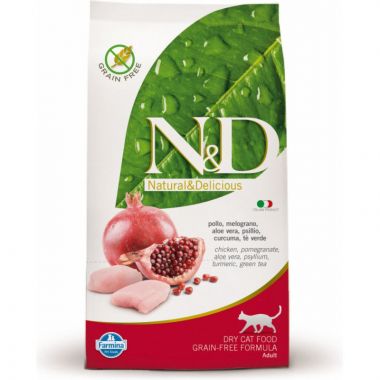N&D Grain Free Cat Adult Chicken & Pomegranate 1,5kg