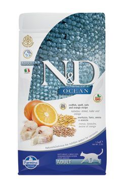N&D OCEAN CAT LG Adult Codfish & Orange 300g