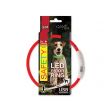 Obojek DOG FANTASY LED nylonový červený S/M (1ks)