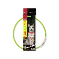 Obojek DOG FANTASY LED nylonový zelený M/L (1ks)