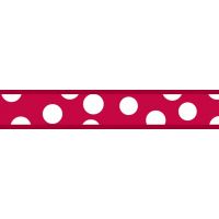 Postroj RD 12 mm x 30-44 cm - White Spots on Red