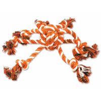 Přetahovadlo DOG FANTASY chobotnice oranžovo-bílá 45 cm (1ks)