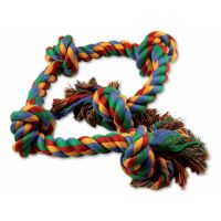 Uzel DOG FANTASY bavlněný barevný 5 knotů 95 cm (1ks)