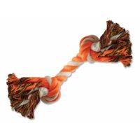 Uzel DOG FANTASY bavlněný oranžovo-bílý 2 knoty 30 cm (1ks)