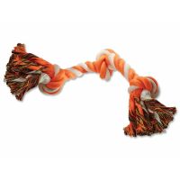 Uzel DOG FANTASY bavlněný oranžovo-bílý 3 knoty 50 cm (1ks)