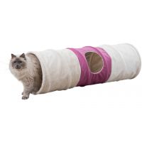 XXL tunel pro kočky, plyšový se šustící fólií, 3 otvory, ø 35 × 115 cm